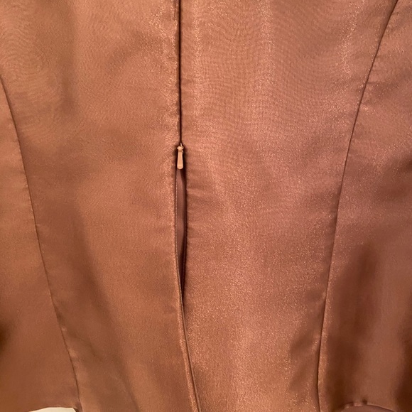 VICTOR COSTA BRONZE COLOR DRESSY BLOUSE - Picture 3 of 6